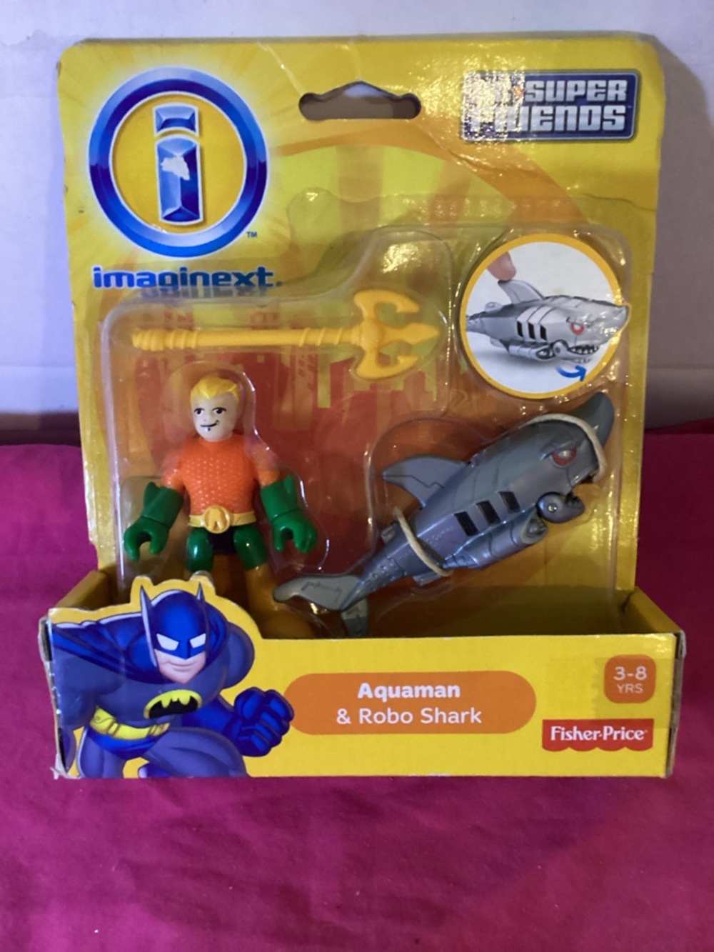 537-2013 Fisher Price DC Super friends Aquaman & Robo Shark Action Figure Set